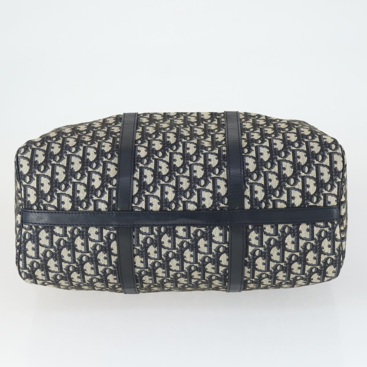 Christian Dior Vintage Trotter Boston Bag Canvas, NAVY, CANVAS, Travel bag