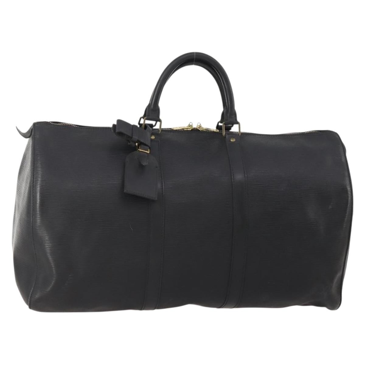 Louis Vuitton Keepall Bag Epi Leather, Black, Leather, Travel Bag