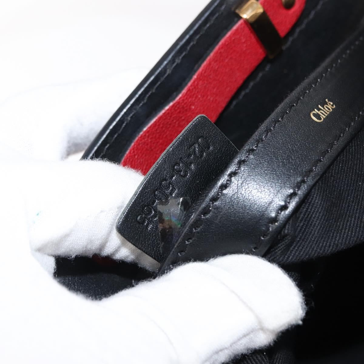 Chloe Alice Satchel Leather, RED, LEATHER, Handbag