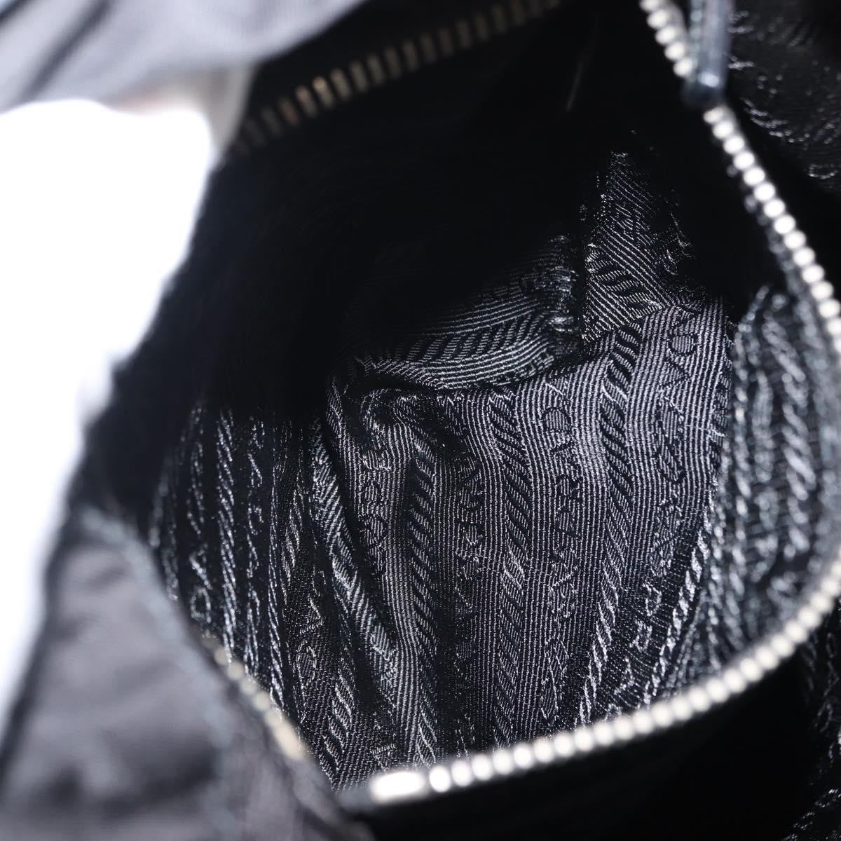 Prada Double Pocket Shoulder Bag Tessuto, BLACK, NYLON, Shoulder bag