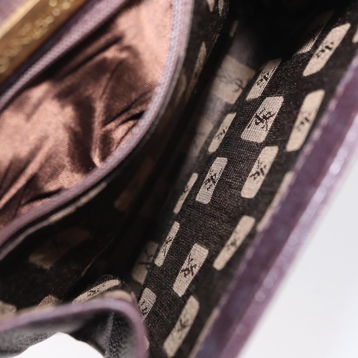 Saint Laurent Vintage Shoulder Bag Leather, PURPLE, LEATHER, Shoulder bag