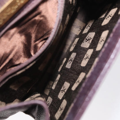 Saint Laurent Vintage Shoulder Bag Leather, PURPLE, LEATHER, Shoulder bag