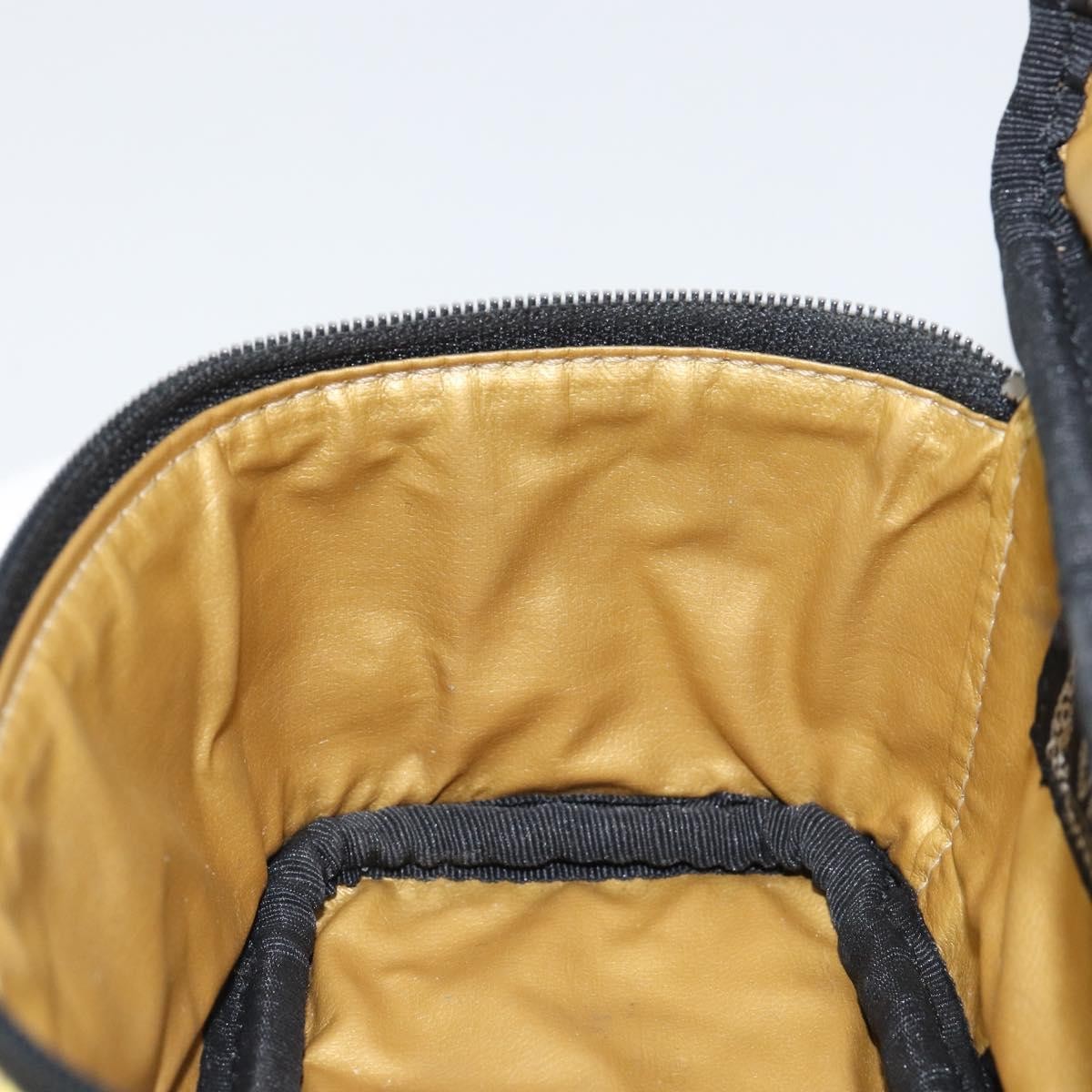 Versace Vanity Hand Bag Canvas and Leather, GOLD, LEATHER, Clutche & pouche