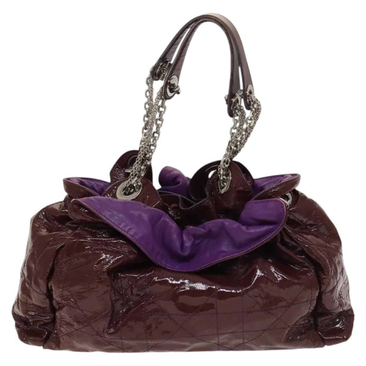 Christian Dior Le Trente Bag Cannage Quilt Patent, PURPLE, PATENT_LEATHER, Shoulder bag