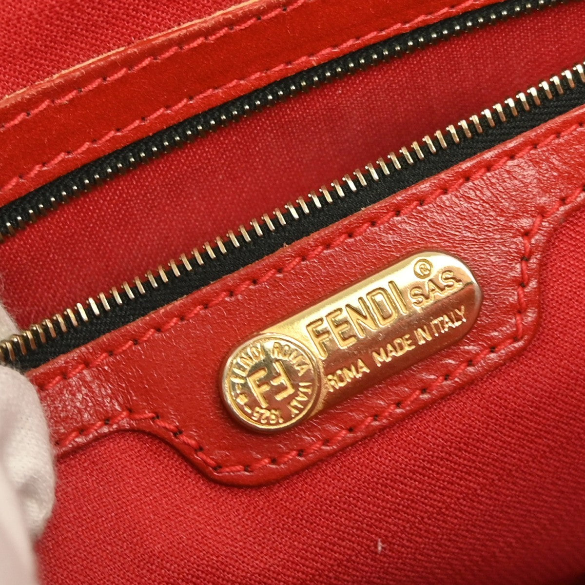 Fendi Vintage Convertible Bowling Bag Leopard Print Jacquard, BROWN, CANVAS, Handbag