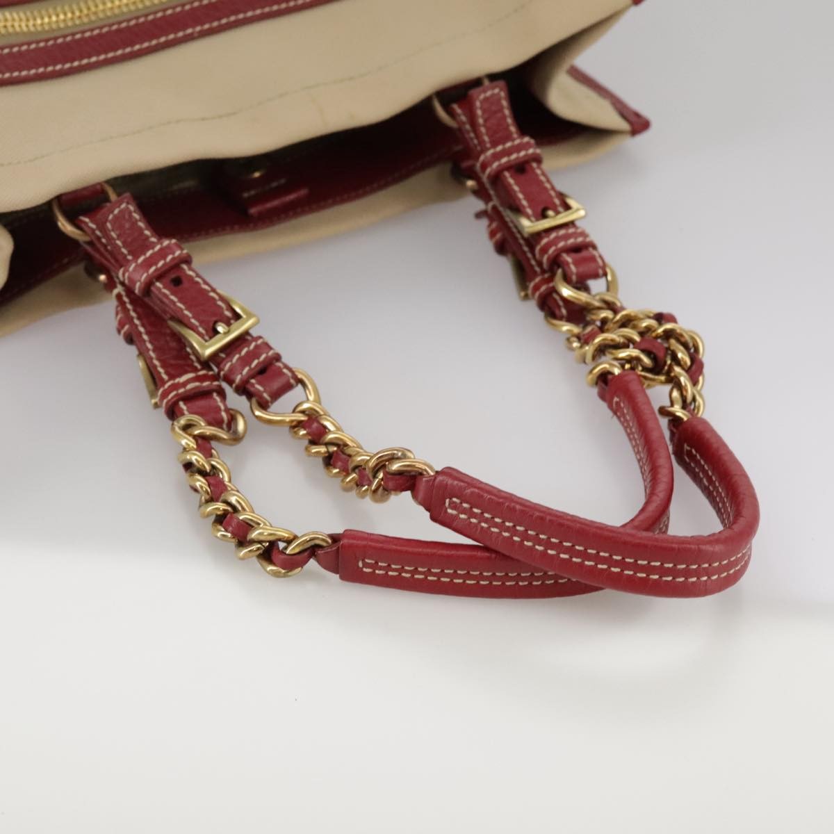 Prada Vintage Tote Canvas, BEIGE, CANVAS, Tote bag