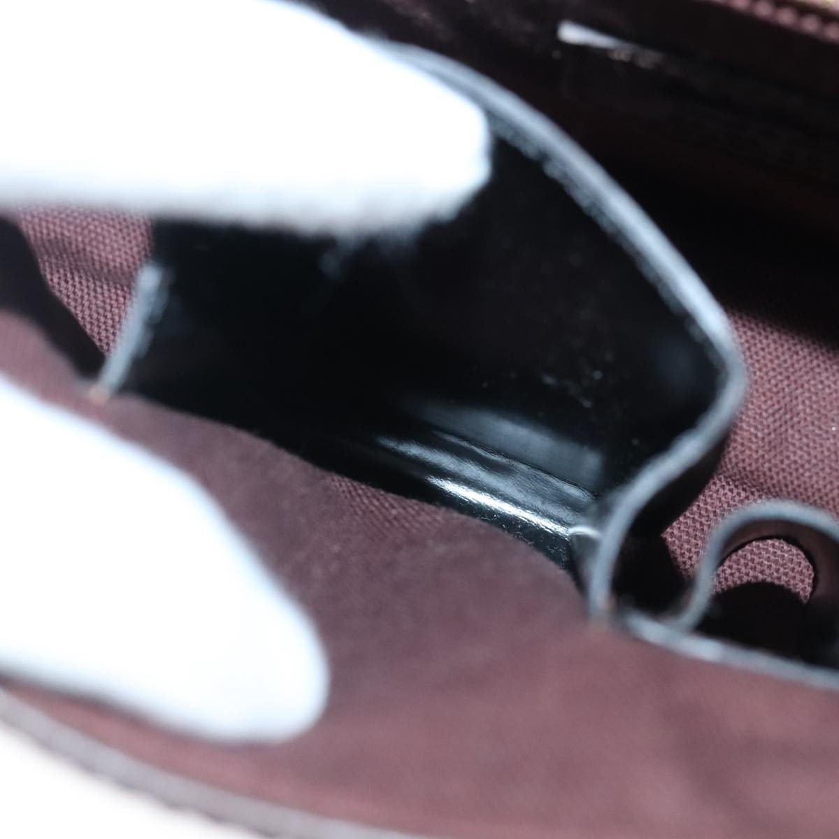 Salvatore Ferragamo Gancini Pouch Leather, BROWN, LEATHER, Clutche & pouche