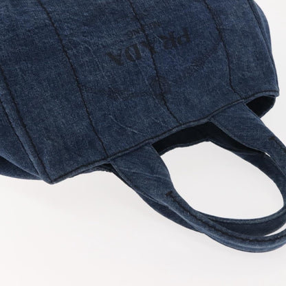 Prada Canapa Convertible Tote Denim, BLUE, DENIM_JEANS, Tote bag