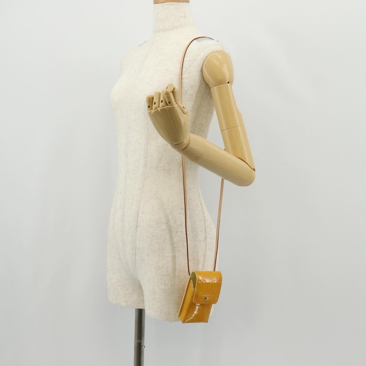 Louis Vuitton Walker Cigarette Case Holder Monogram Vernis, YELLOW, PATENT_LEATHER, Clutche & pouche