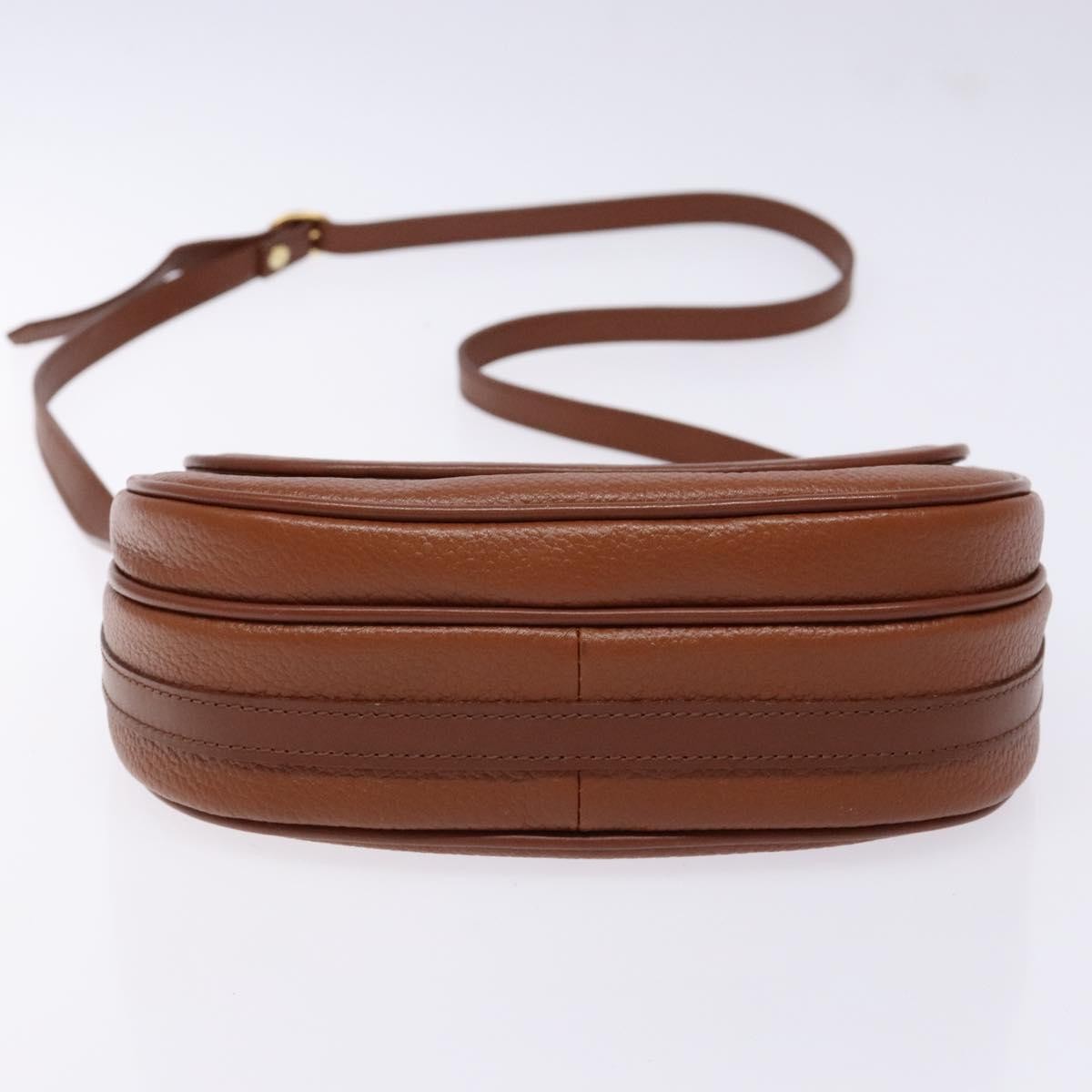 Burberry Flap Messenger Leather, BROWN, LEATHER, Shoulder bag