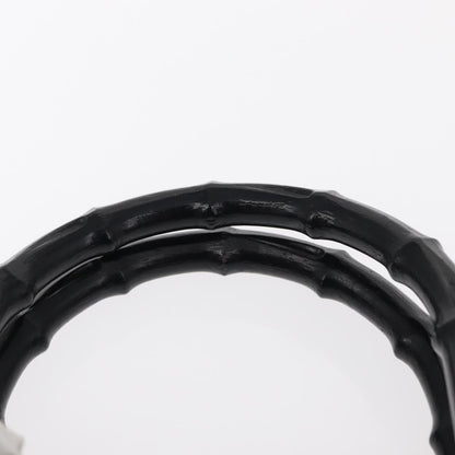 Gucci Vintage Bamboo Handle Bag Leather, BLACK, LEATHER, Handbag