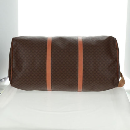 Celine Vintage Macadam Boston bag Canvas and Leather, BROWN, CANVAS, Travel bag