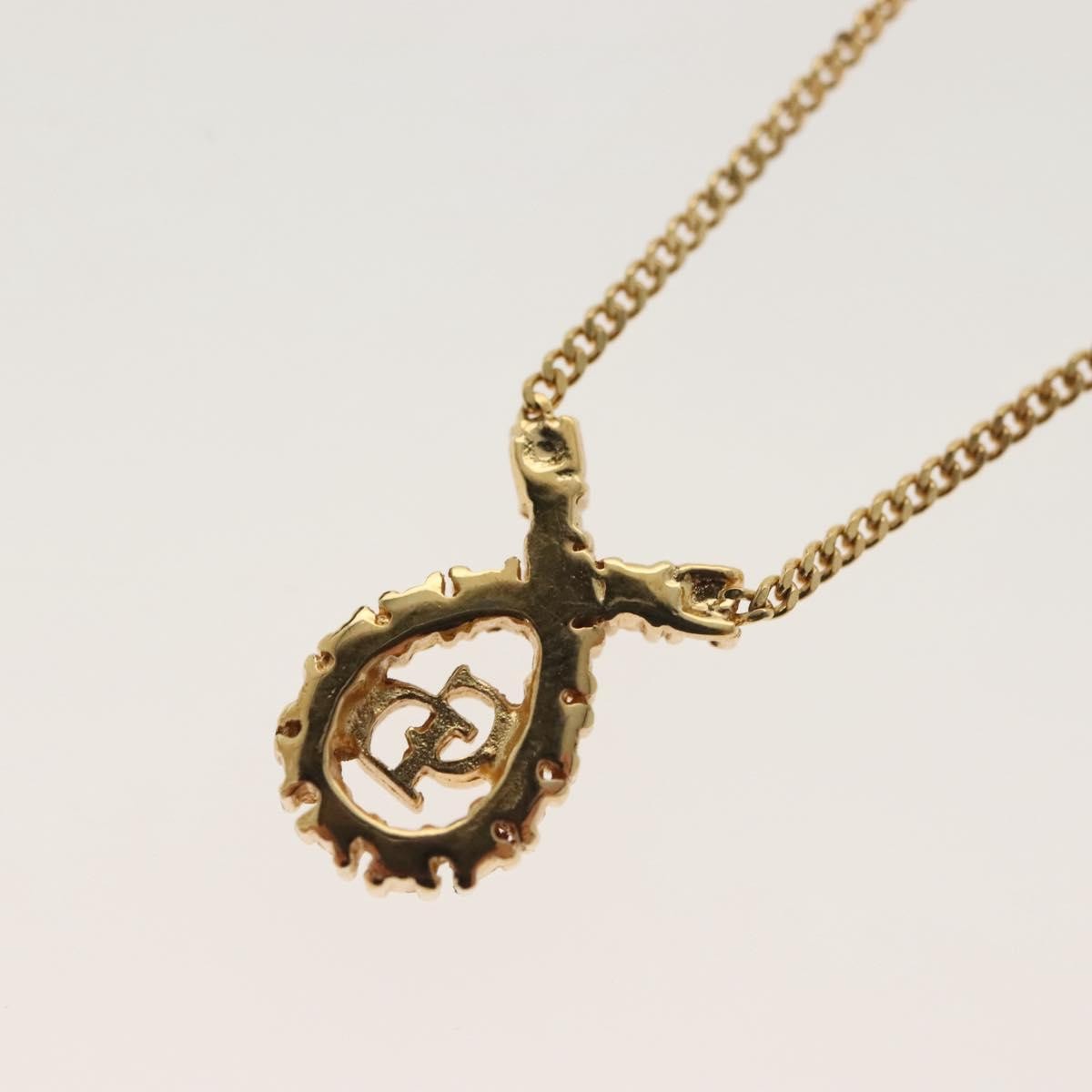 Christian Dior CD Pendant Necklace Gold-plated, GOLD, METAL, Necklace