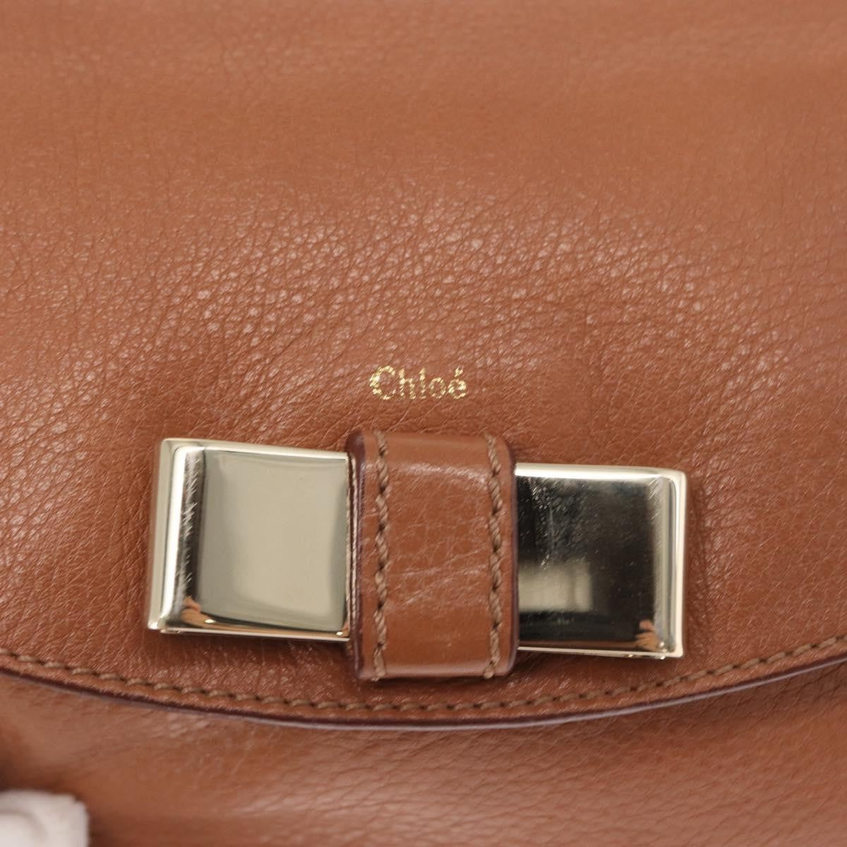 Chloe Lily Shoulder bag Leather, BROWN, LEATHER, Shoulder bag