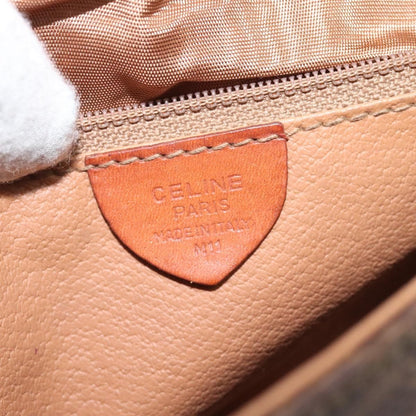 Celine Vintage Macadam Shoulder Bag Canvas, BROWN, CANVAS, Shoulder bag