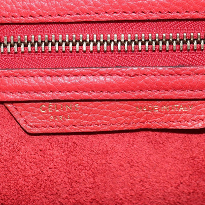Celine Luggage Bag Grainy Leather, Red, Leather, Handbag