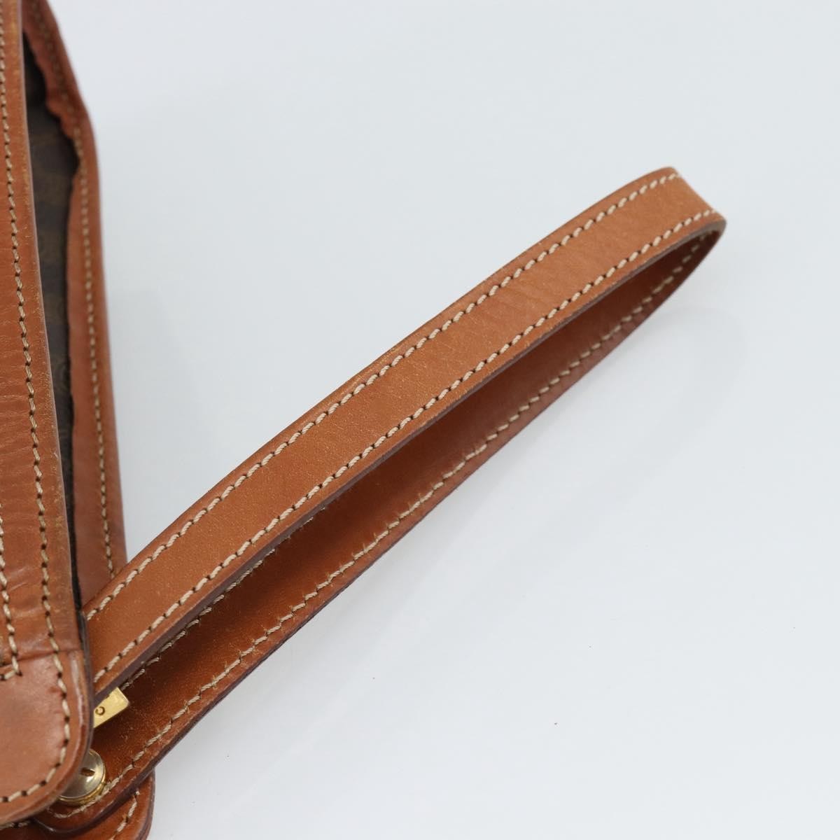 Celine Macadam Pochette Canvas, Brown, Canvas, Clutch