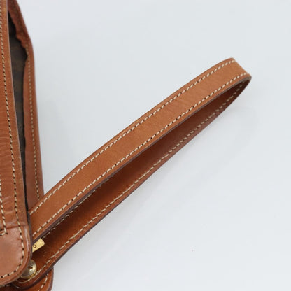 Celine Macadam Pochette Canvas, Brown, Canvas, Clutch