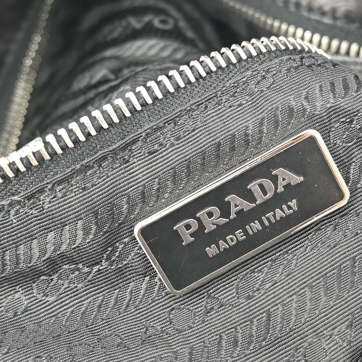 Prada Vintage Handbag Leather, BLACK, LEATHER, Handbag