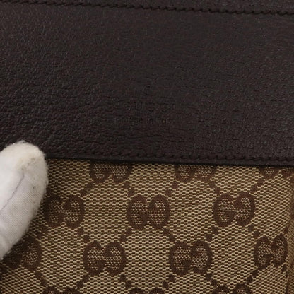 Gucci Vintage Double Belt Bag GG Canvas with Leather, BEIGE, CANVAS, Clutche & pouche