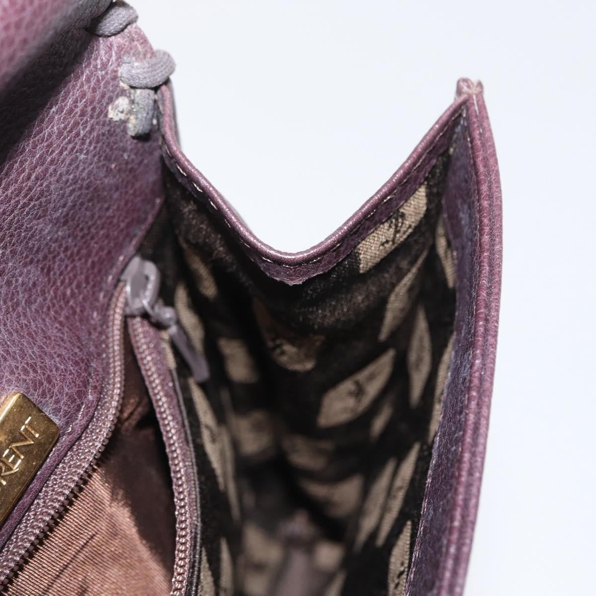 Saint Laurent Vintage Shoulder Bag Leather, PURPLE, LEATHER, Shoulder bag