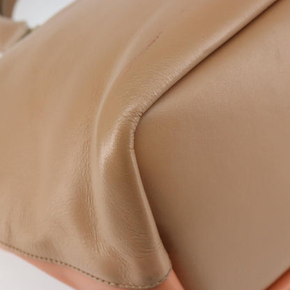 Chloe Bicolor Baylee Satchel Leather, ORANGE, LEATHER, Handbag