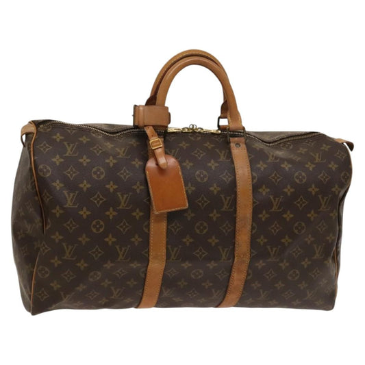 Louis Vuitton Keepall Bag Monogram Canvas, BROWN, CANVAS, Travel bag