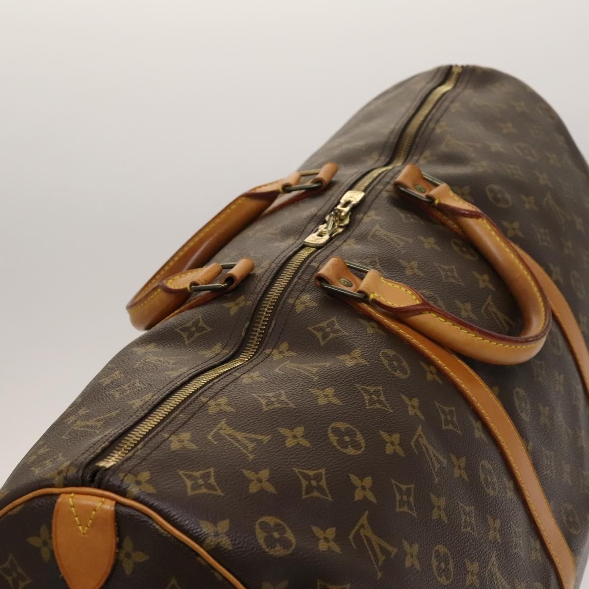 Louis Vuitton Keepall Bag Monogram Canvas, BROWN, CANVAS, Travel bag