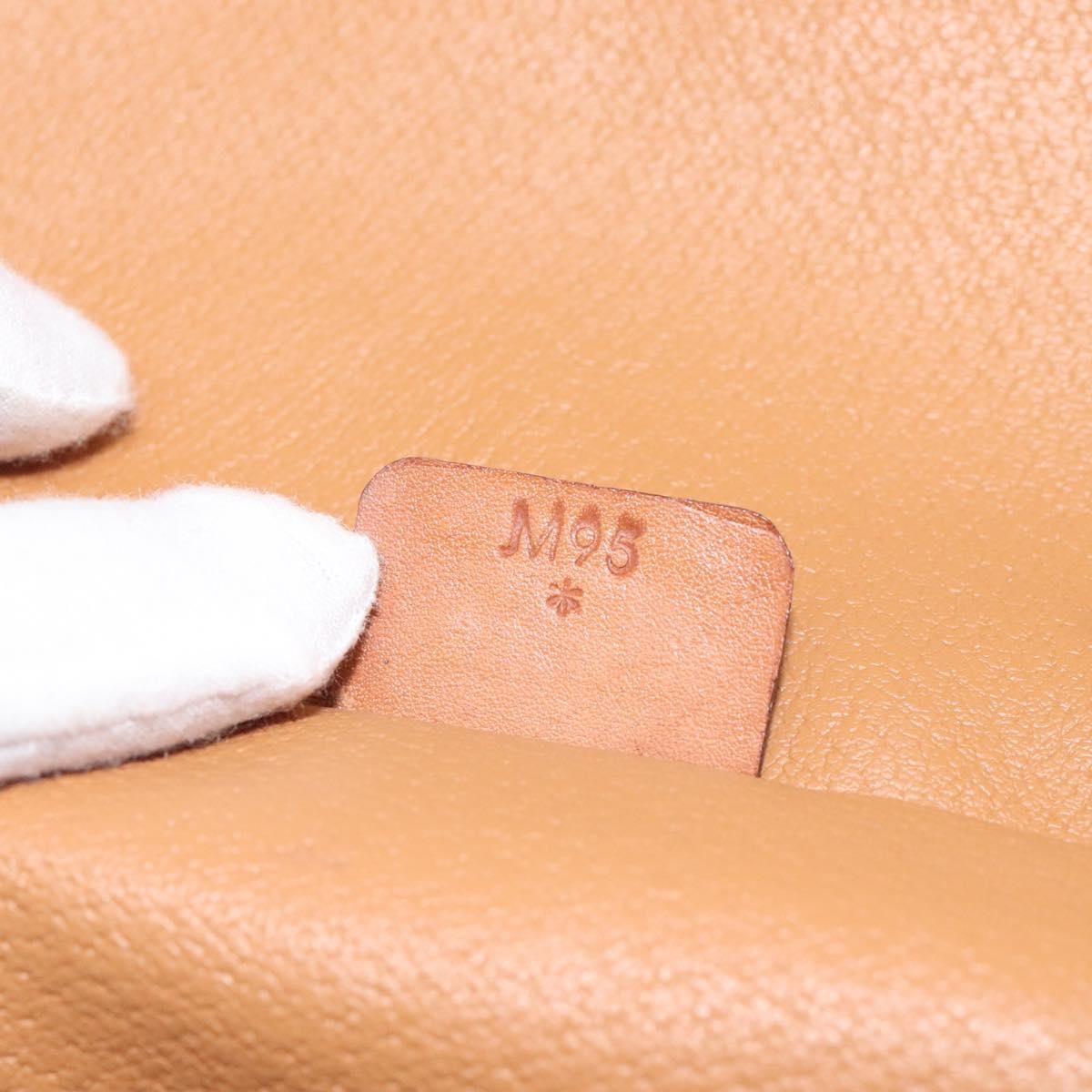 Celine Vintage Double Zip Vanity Case Macadam Coated Canvas, BROWN, CANVAS, Toiletry Case