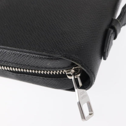 Louis Vuitton Zippy XL Taiga Leather, BLACK, LEATHER, Wallets