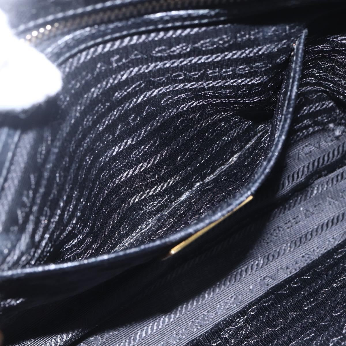 Prada Convertible Top Handle Tote Tessuto with Vernice Saffiano Leather, BLACK, NYLON, Handbag