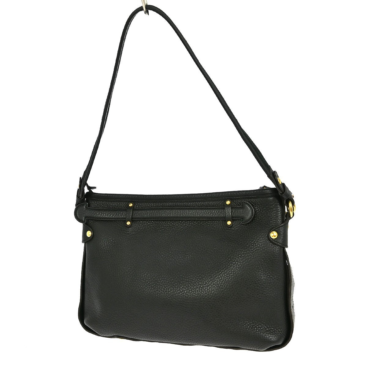 Salvatore Ferragamo Vintage Shoulder Bag Leather, BLACK, LEATHER, Shoulder bag