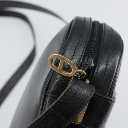 Christian Dior Vintage Shoulder Bag Leather, NAVY, LEATHER, Shoulder bag