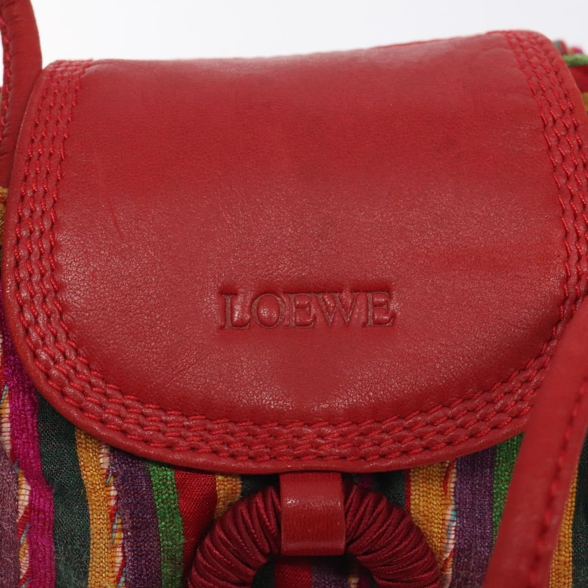 Loewe Vintage Crossbody Cotton, RED, COTTON, Shoulder bag