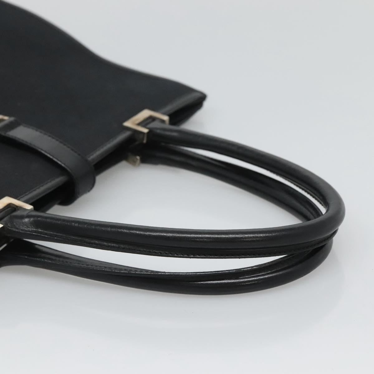 "Gucci Vintage Jackie Tote Canvas, Leather", BLACK, CANVAS, Tote bag