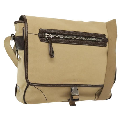 Prada Vintage Shoulder Bag Canvas, BEIGE, CANVAS, Shoulder bag