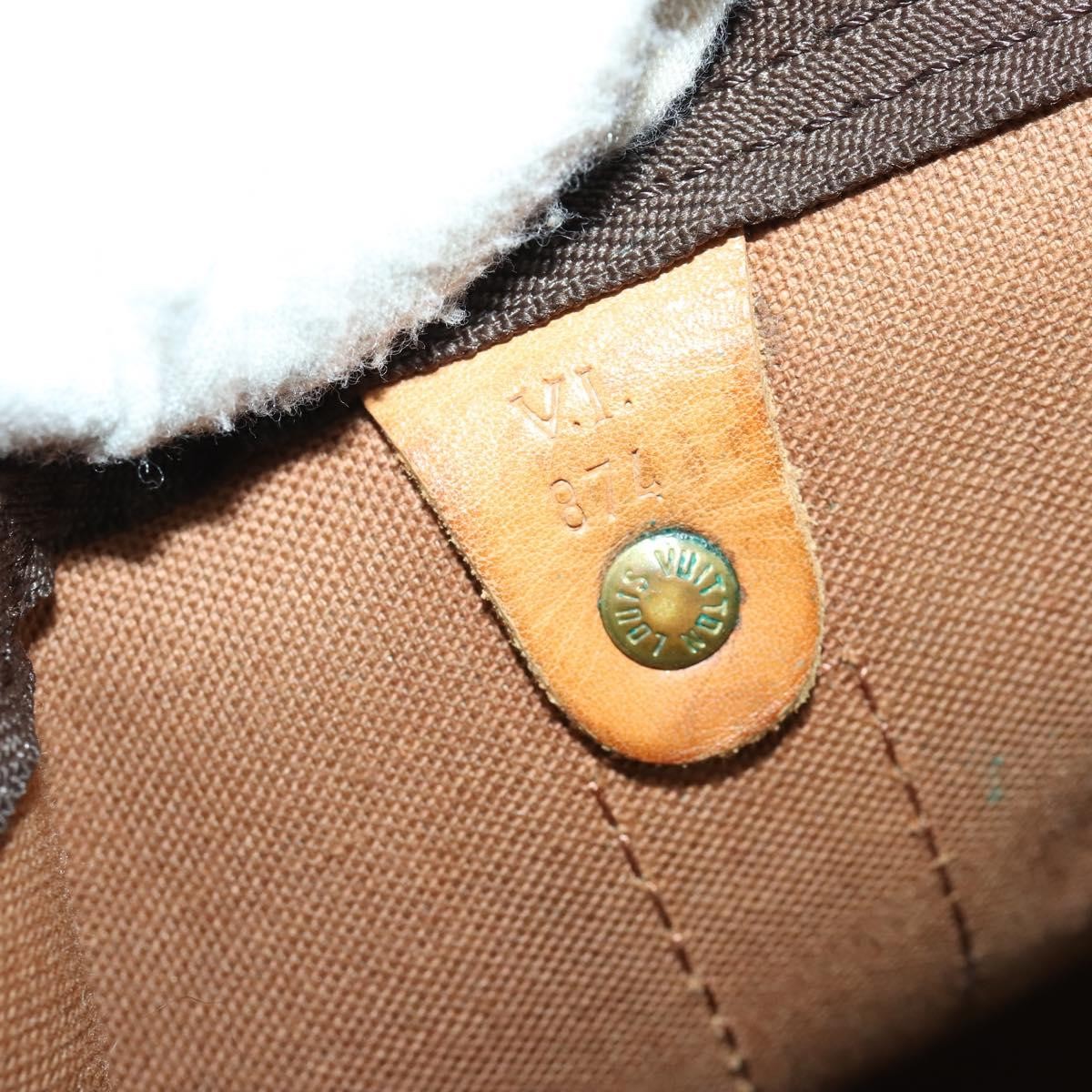 Louis Vuitton Keepall Bag Monogram Canvas, BROWN, CANVAS, Travel bag