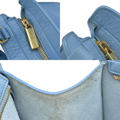 Saint Laurent Classic Y Cabas Leather, BLUE, LEATHER, Tote bag