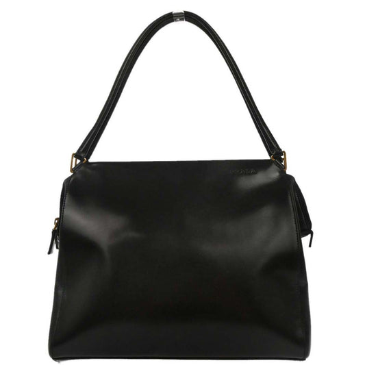 Prada Vintage Handbag Leather, BLACK, LEATHER, Handbag