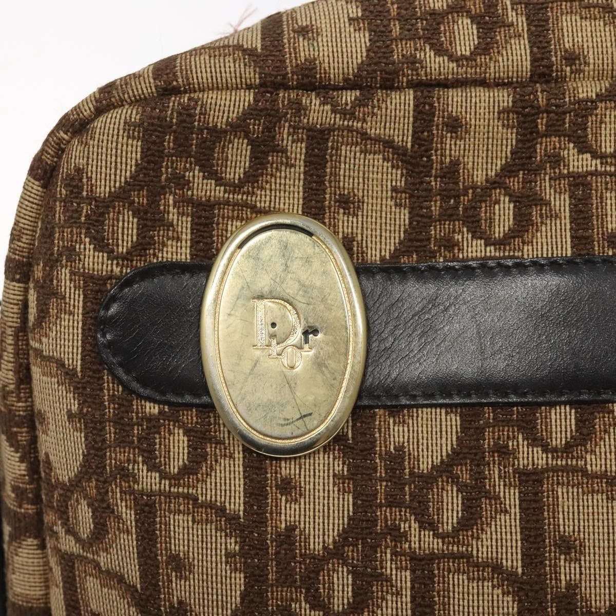 Christian Dior Vintage Trotter Shoulder Bag Canvas, BROWN, CANVAS, Shoulder bag
