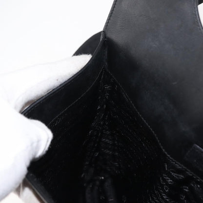 Prada Zip Messenger Bag Saffiano Leather, BLACK, LEATHER, Shoulder bag