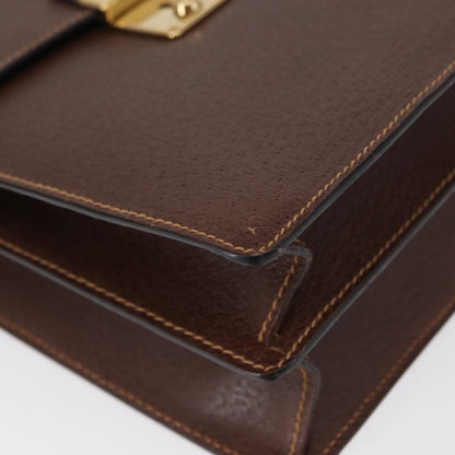 Gucci Vintage Shoulder Bag Leather, BROWN, LEATHER, Shoulder bag