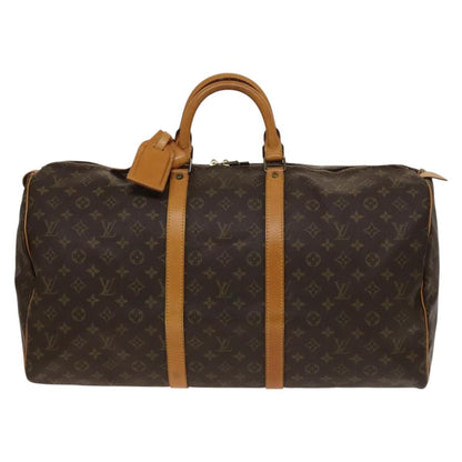 Louis Vuitton Keepall Bag Monogram Canvas, BROWN, CANVAS, Travel bag