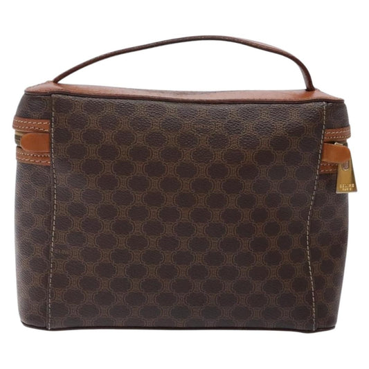 Celine Macadam Vanity Bag Canvas, BROWN, CANVAS, Handbag