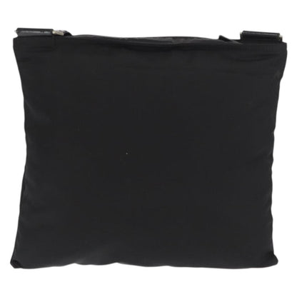 Prada Zip Top Messenger Bag Tessuto, BLACK, NYLON, Shoulder bag