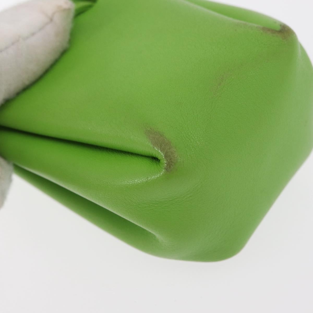 Hermes Vespa Pouch Leather, GREEN, LEATHER, Clutche & pouche