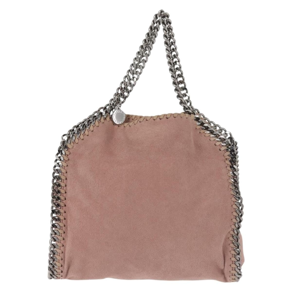 Stella McCartney Falabella Fold Over Crossbody Bag Suede, PINK, SUEDE, Crossbody bag