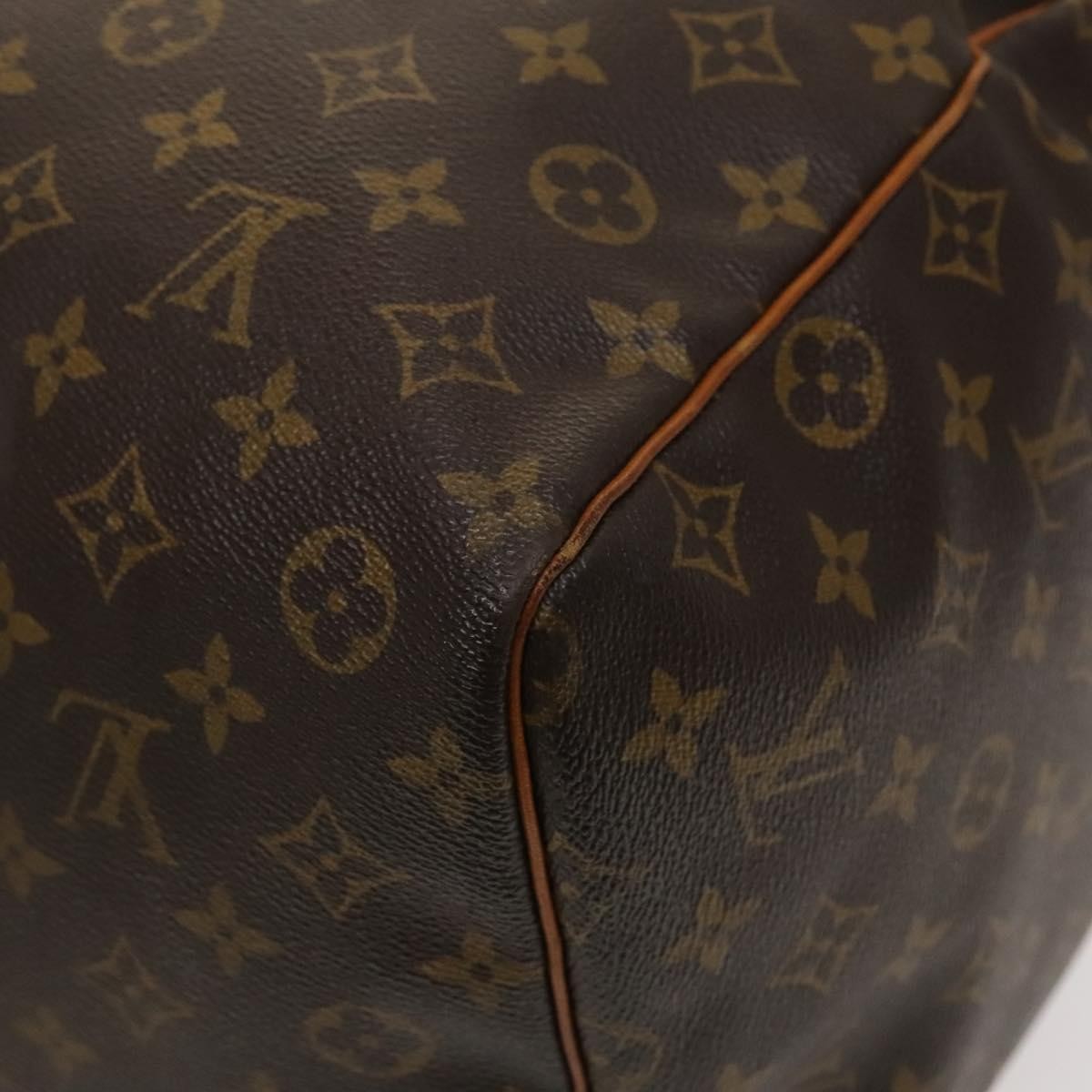 Louis Vuitton Keepall Bag Monogram Canvas, BROWN, CANVAS, Travel bag