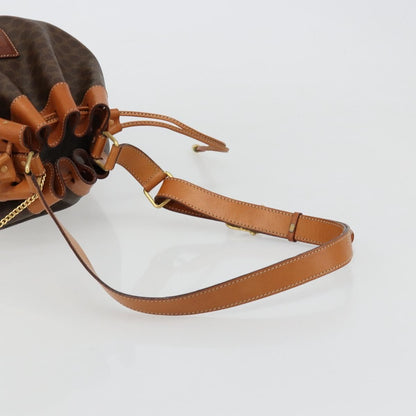 Celine Macadam Shoulder Bag PVC Leather, Brown, PVC, Shoulder Bag