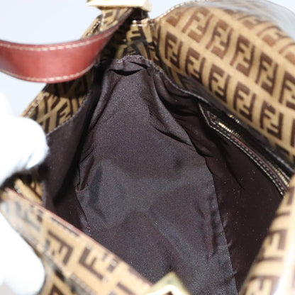 Fendi Mamma Baguette Zucca canvas, BROWN, CANVAS, Handbag